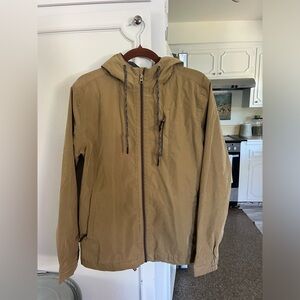 Marine Layer waxed look rain jacket size M